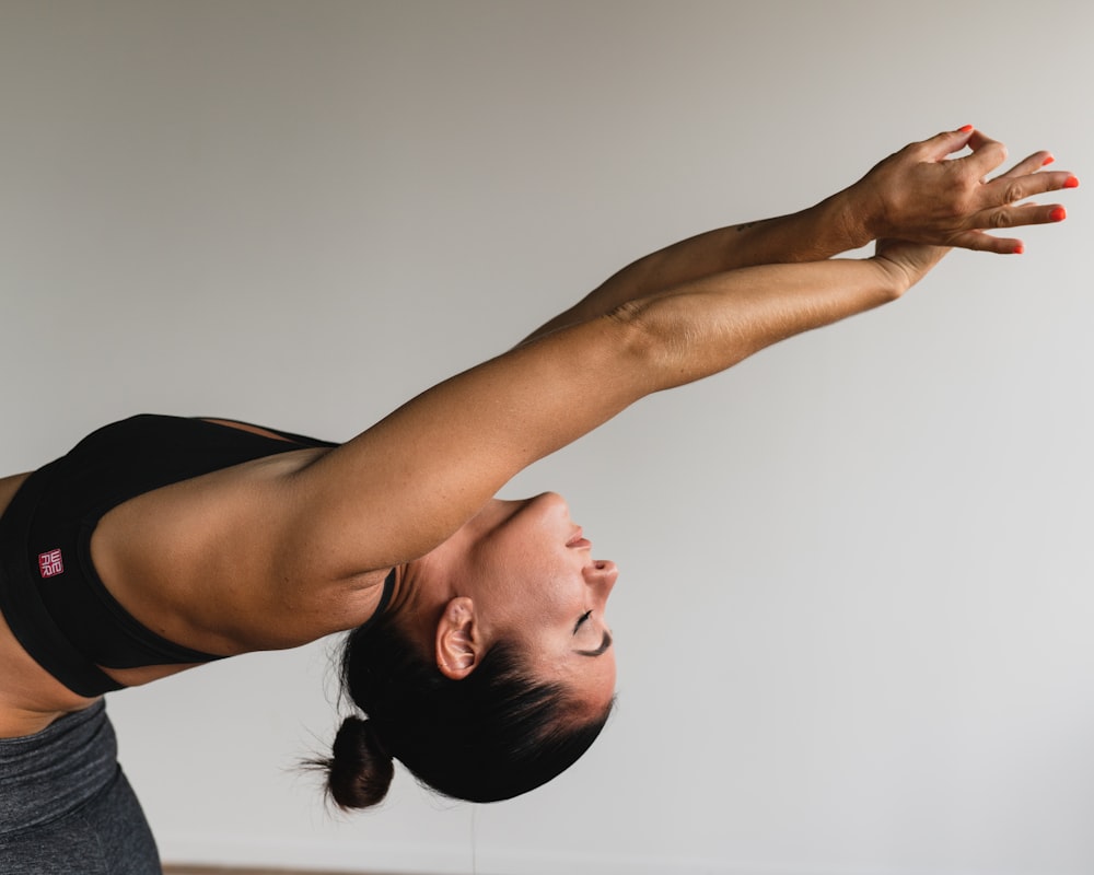 Yoga and stretching practice session
